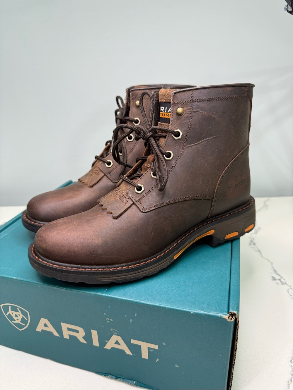Ariat Workhog Kids Lace Up Boots Size 5 NWB